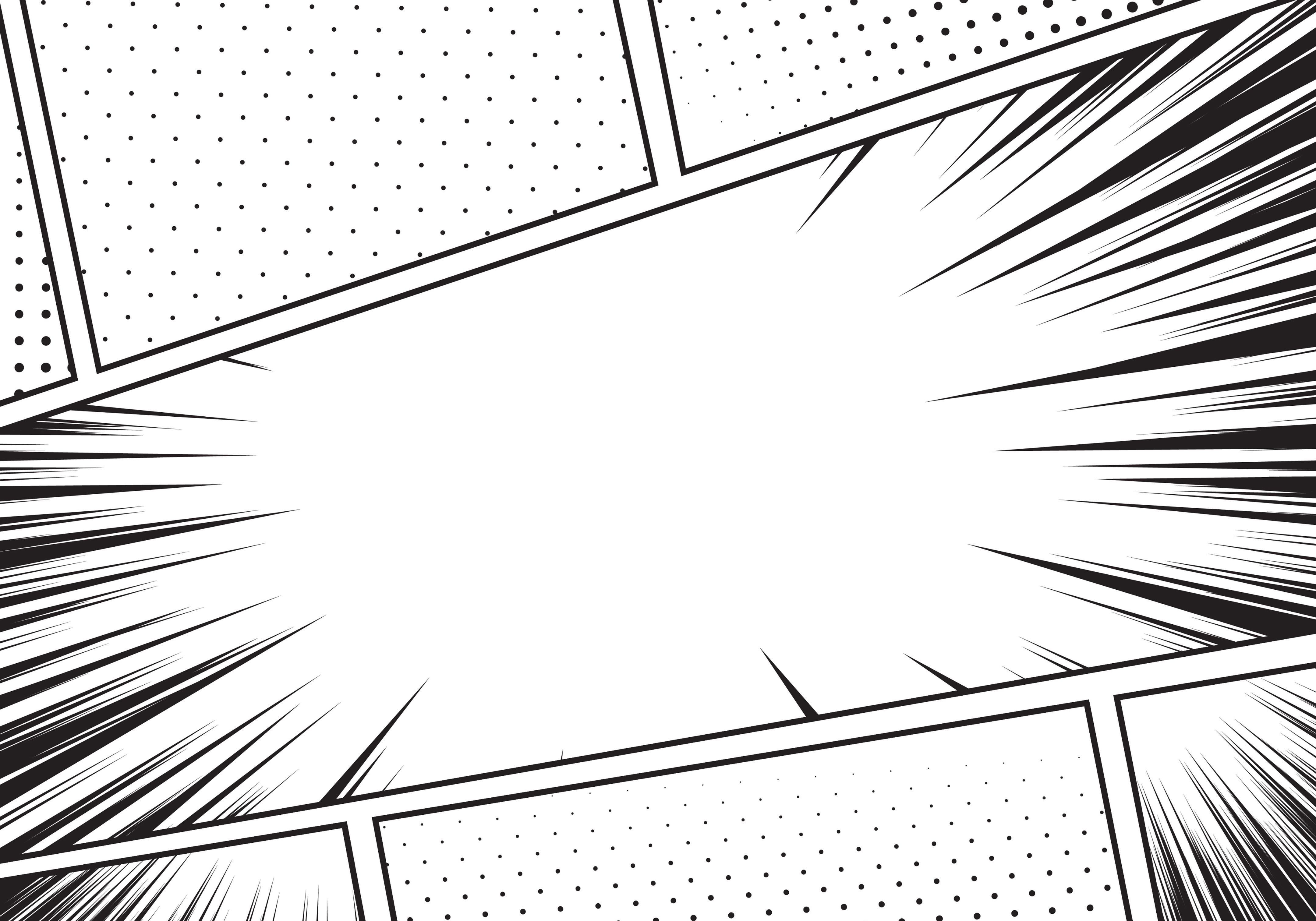 Image of manga panel lines as a background